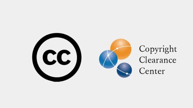creative commonsとcopyright clearance centerのアイコン